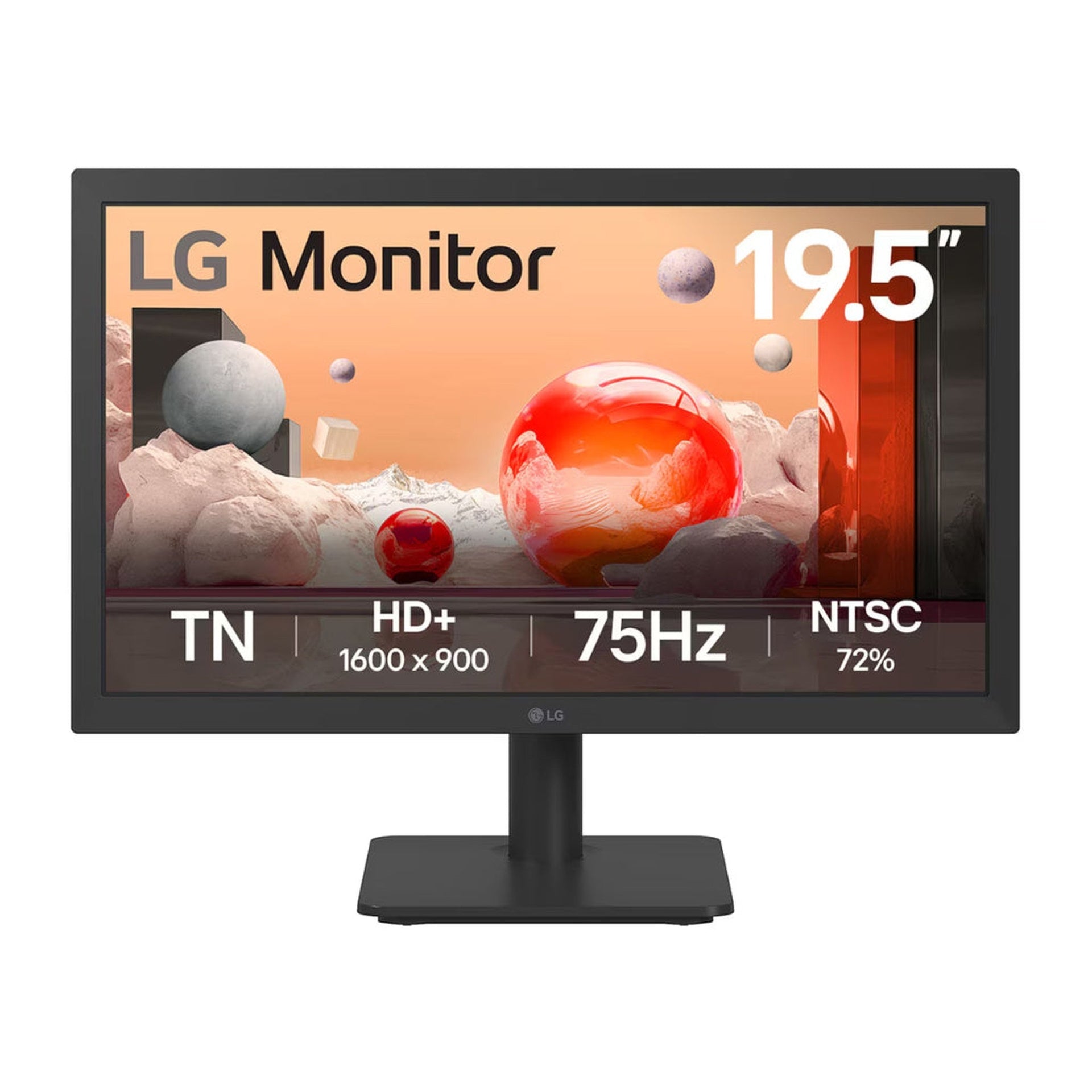 Monitor LG 20U401A-B 19.5 pulgadas plano 1600 x 900 75 Hz TN AMD freesync HDMI y d-sub Imagen principal del producto