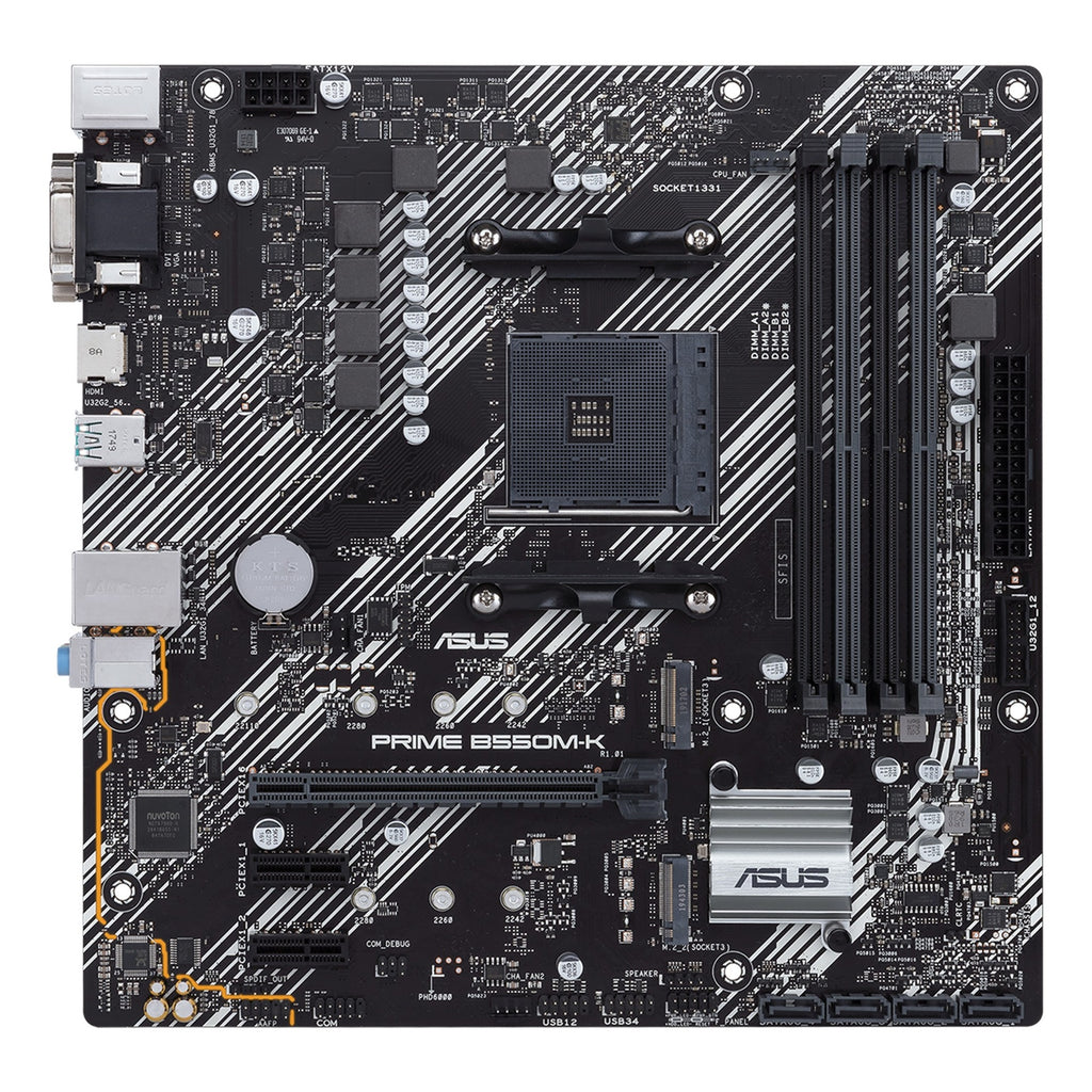 Tarjeta Madre Asus Prime B550M-K AM4 Micro Atx DDR4 90MB14V0-M0EAY0 - Negro