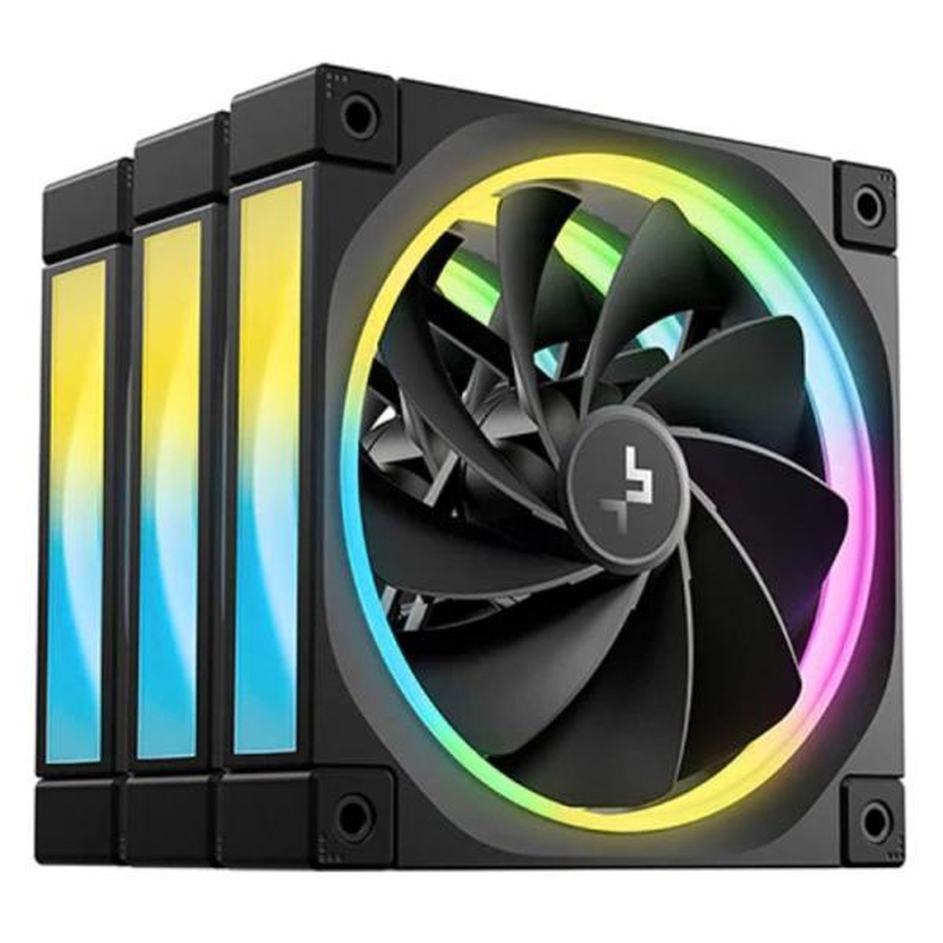 Abanico ARGB Deepcool FL12R 3in1 120 mm 4 pin pwm+ 3 pin ARGB R-FL12R-BKAPN3-G