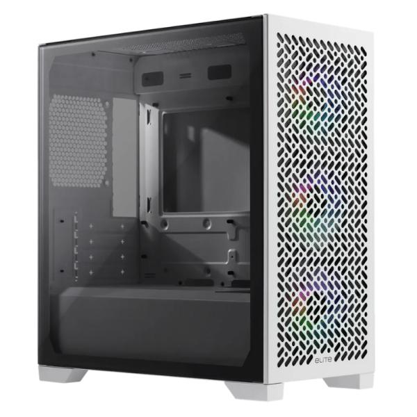 Case RGB Cooler Master Elite 302 White Mini Tower Ventiladores 3 de 120MM con Vidrio Templado Lateral E302-WGNN-S00 - Blanco Imagen principal del producto