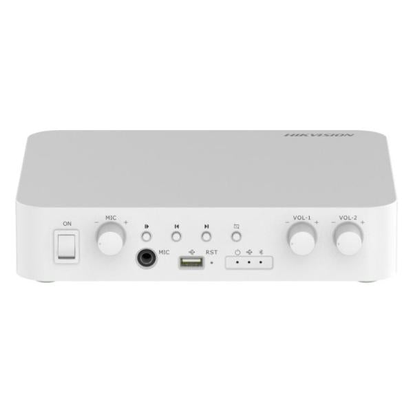 Amplificador de Audio de Red Hikvision Ds-qae1a80g1-vb(b) 80W Bluetooth USB Rca Mic 6.35mm Ethernet 2 Zonas 347000040 - Blanco Imagen principal del producto