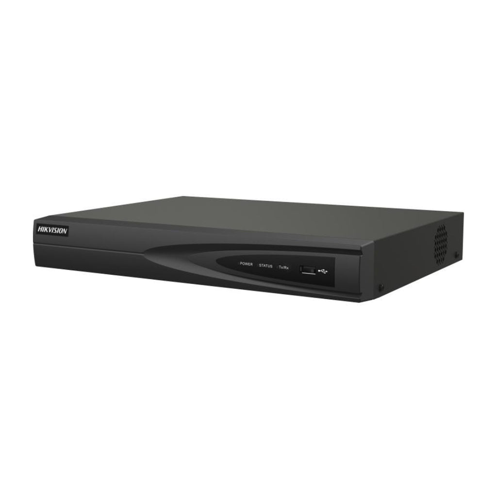 Grabadora NVR Hikvision DS-7604NI-Q1 4P 4 canales 4K 8TB h.265+ con POE