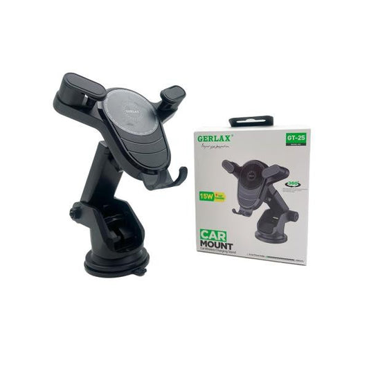 HOLDER CARGADOR INALAMBRICO GT-25 GERLAX NEGRO