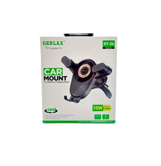 HOLDER CARGADOR INALAMBRICO GT-24 GERLAX NEGRO