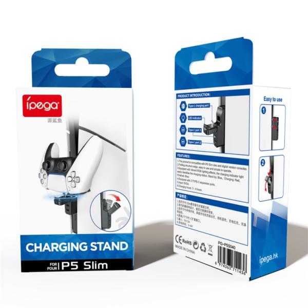 ESTANTE CARGADOR PARA PLAY STATION 5 PG-P5S040 IPEGA BLANCA