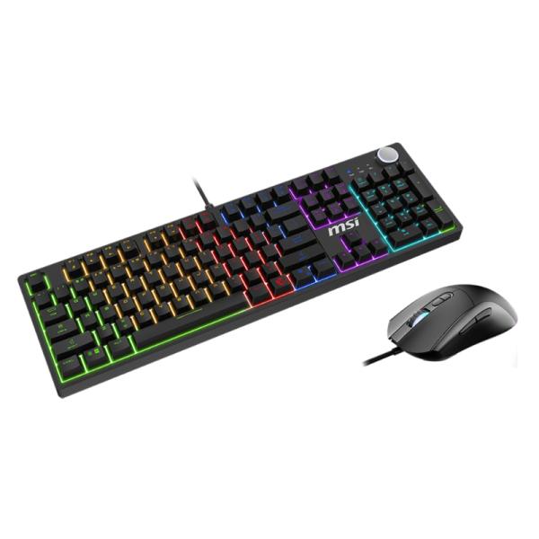 Teclado y Mouse Gaming RGB Msi Forge GK320 Combo Red Us S11-04CE204-HH9 - Negro