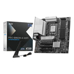 Tarjeta madre MSI PRO B860M-A WIFI lga 1851 micro-atx DDR5 911-7E42-002 negro blanco