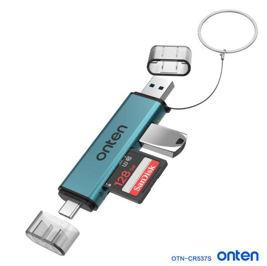 LECTOR MEMORIA USB TIPO C Y TIPO A OTN-CR537S ONTEN