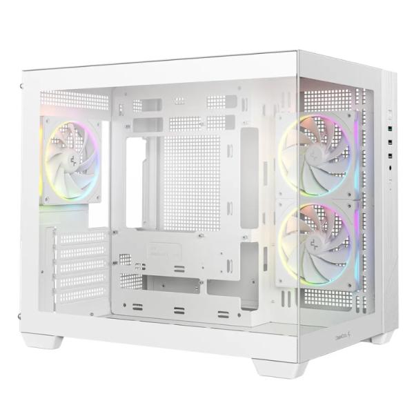 Case Deepcool CG330 3F Wh Mid Tower Ventiladores 3 de 120MM con Panel Frontal y Lateral R-CG330-WHNGM3-G - Blanco Imagen principal del producto