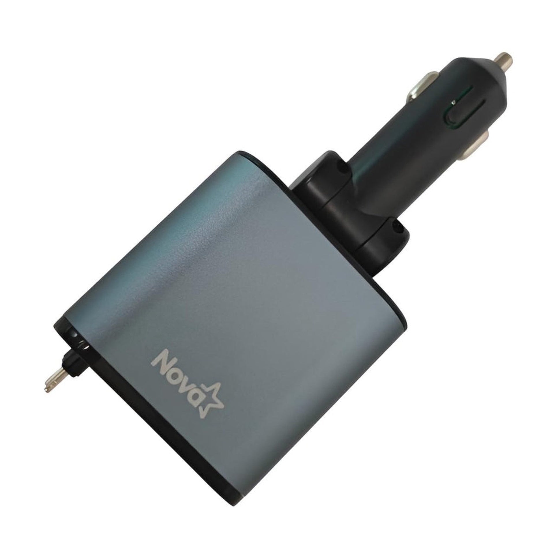 Cargador carro Nova retráctil 120W USB-C lightning usb-a PA065EBC001C