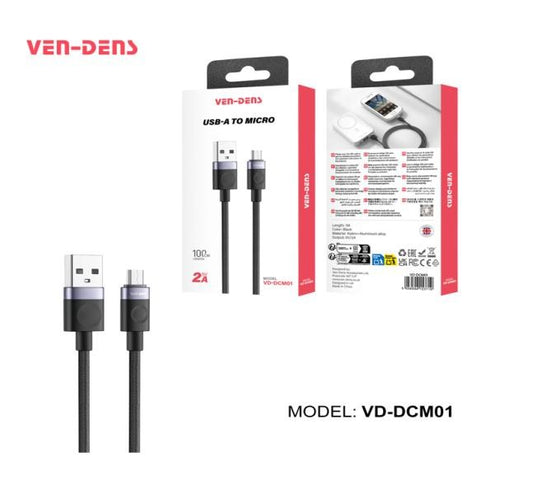 CABLE USB MICRO B VD-DCM01 VEN-DENS 1M NEGRO