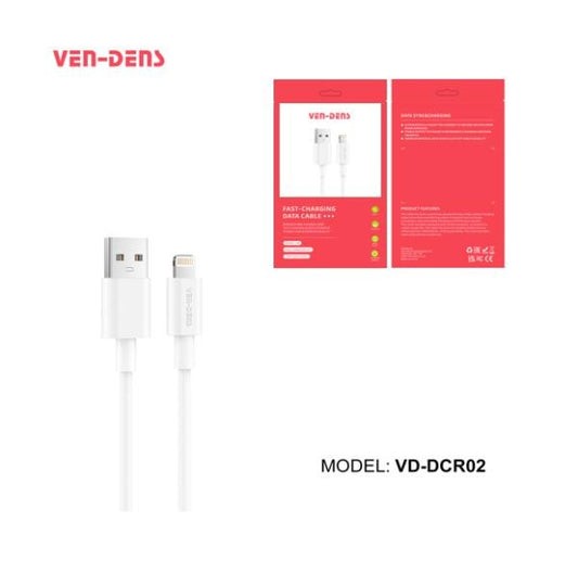 CABLE USB LIGTHNING VD-DCR02 VEN-DENS 1M BLANCO