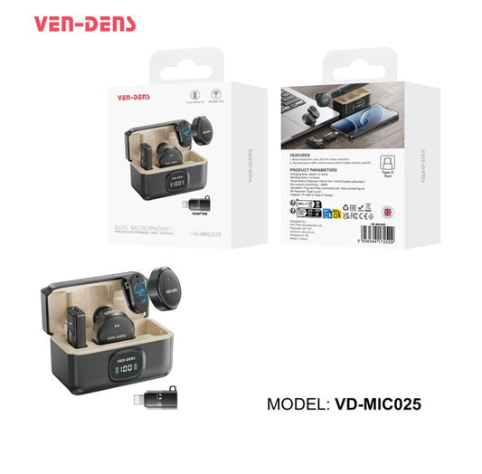 MICROFONO VD-MIC025 VEN-DENS NEGRO