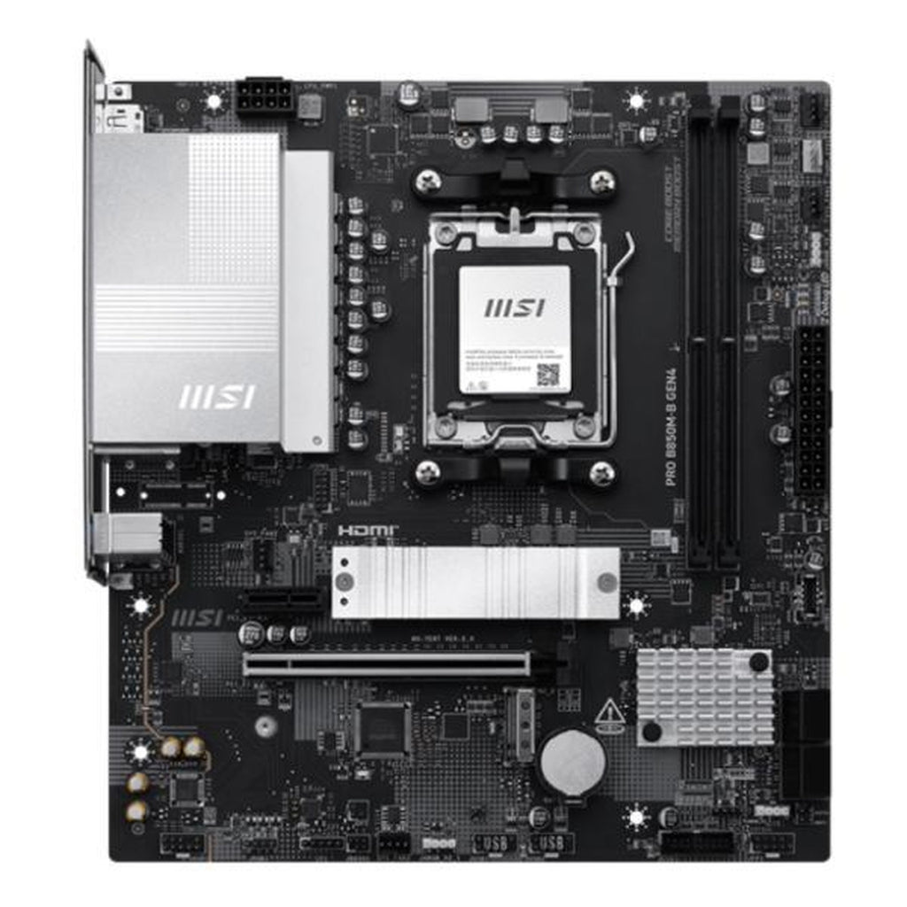Tarjeta madre MSI PRO B850M-B GEN4 M5 matx DDR5 911-7E87-003 negro blanco