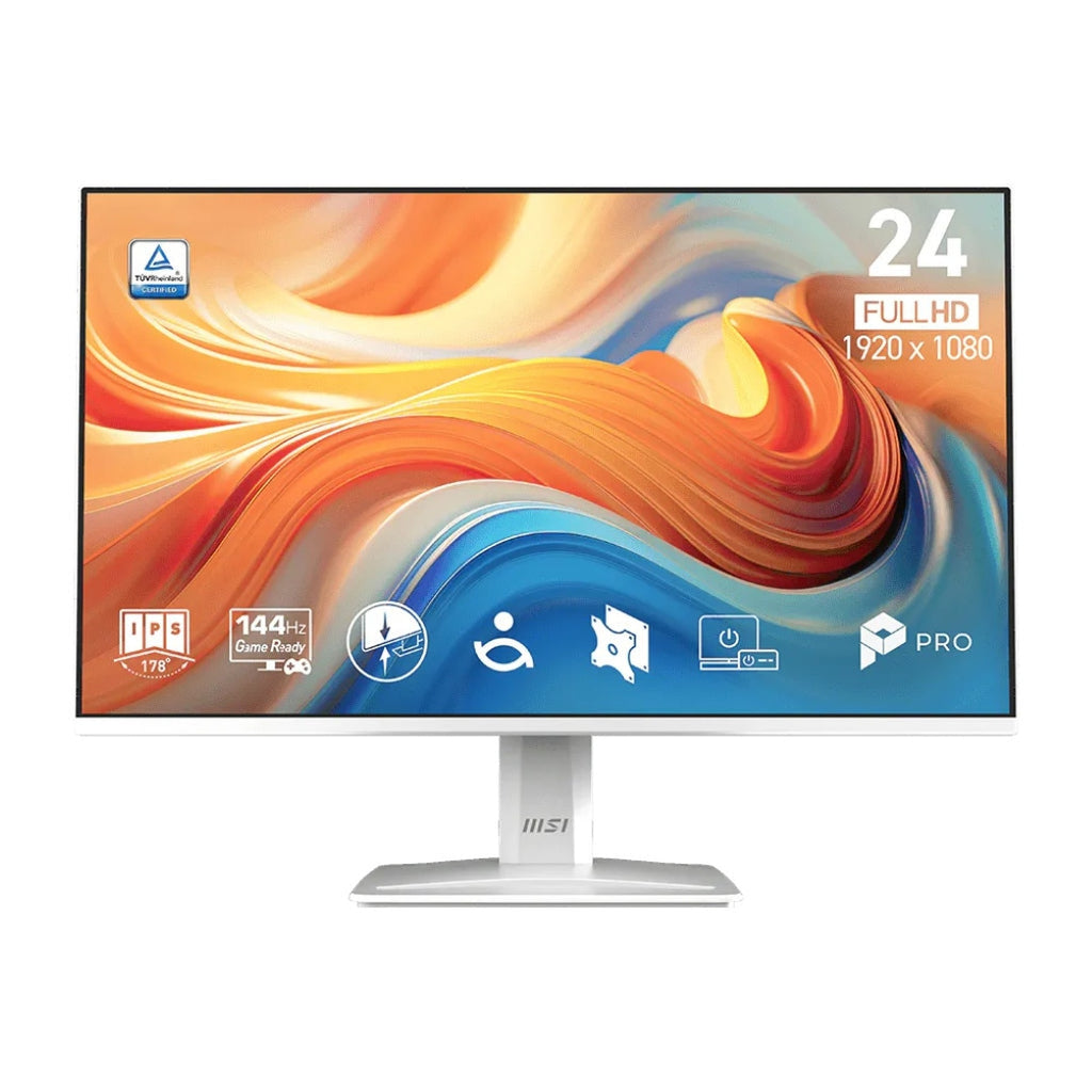 Monitor Msi PRO MP243W E14 23.8" Plana 1080P 144HZ IPS Freesync HDMI / Displayport 9S6-3PD1CT-032 - Blanco