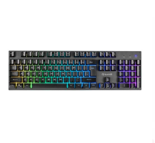 TECLADO LINEA SCORPION K604 EN MARVO NEGRO