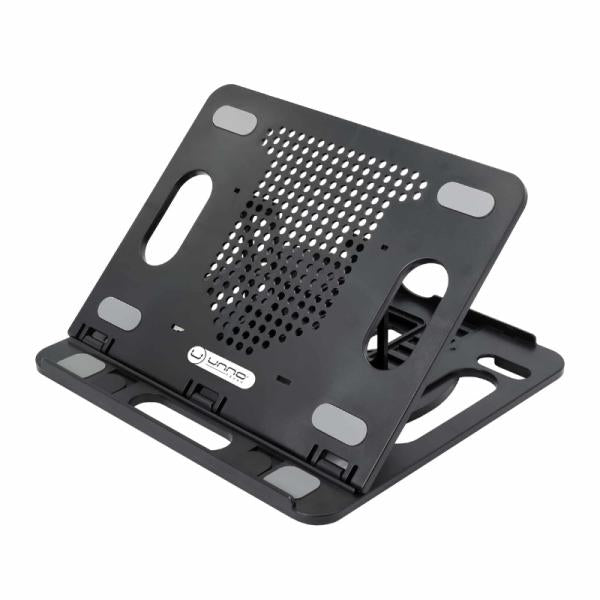 Base Ergonómica para Laptop Unno Tekno NC6115BK con Soporte para Celular - Negro