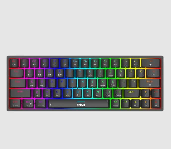 TECLADO LINEA SCORPION KG955W MARVO NEGRO