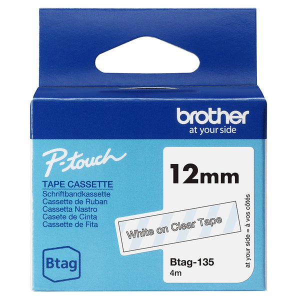 Cinta etiquetado Brother p-touch transparente - 12 mm