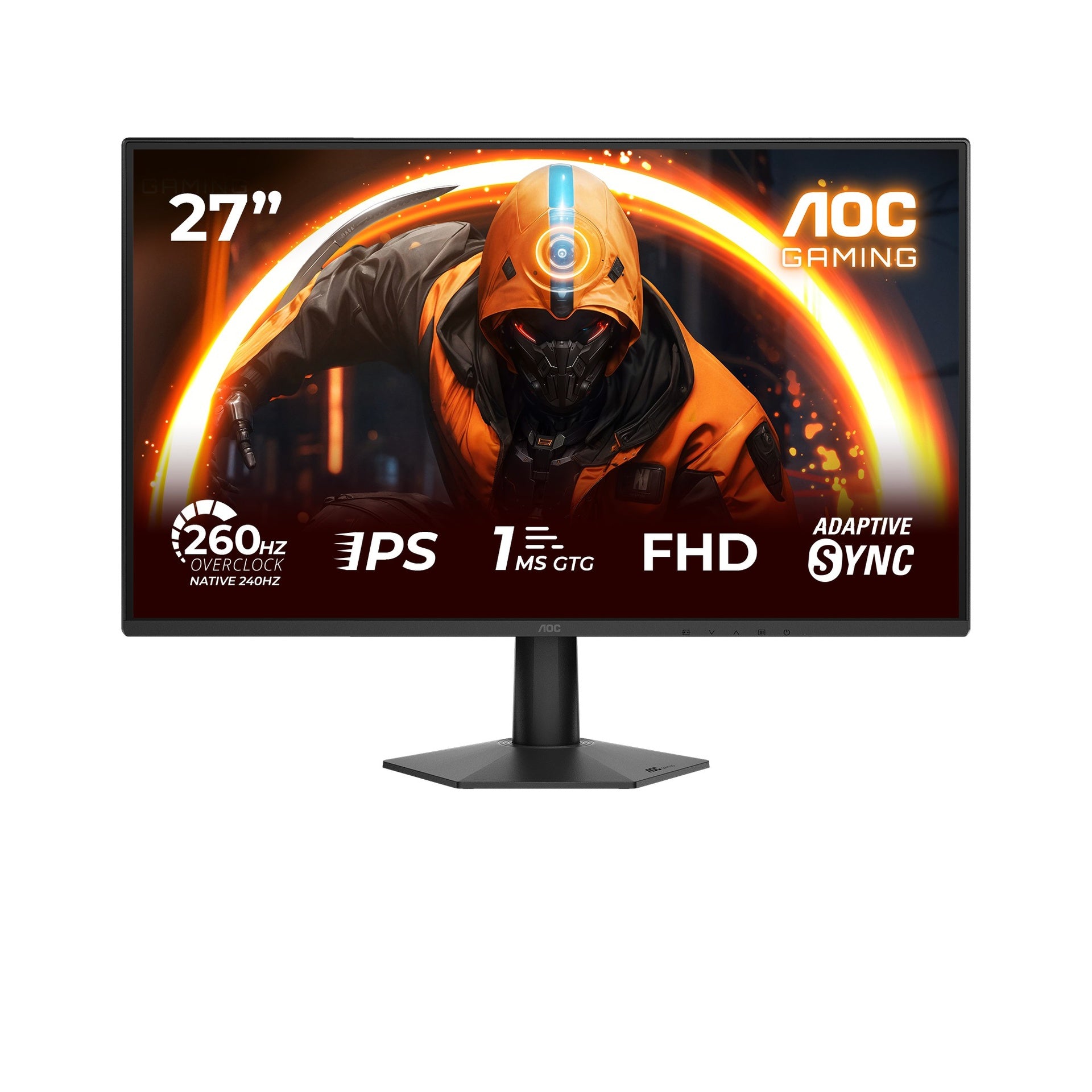 Monitor Gaming Aoc 27g50z 27" Plana Full HD 1920 X 1080 260HZ Fast IPS LED Adaptive Sync HDMI / Displayport / Audio - Negro Imagen principal del producto
