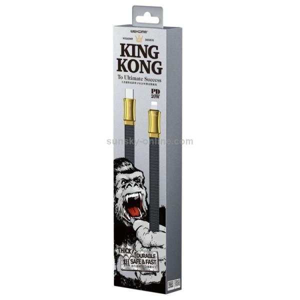 CABLE TIPO C LIGHTNING KINGKONG  WDC-147 WEKOME NEGRO