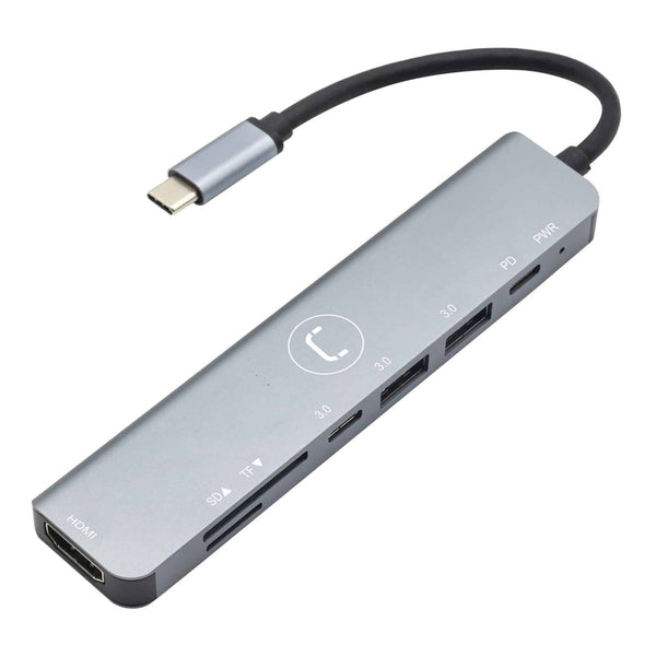 Hub Unno Tekno HB1107SV 7 en 1 USB-C