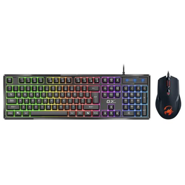 Teclado y Mouse Gaming RGB Genius Scorpion KM-GX6 Alámbrico USB Español 31330010401 - Negro Imagen principal del producto