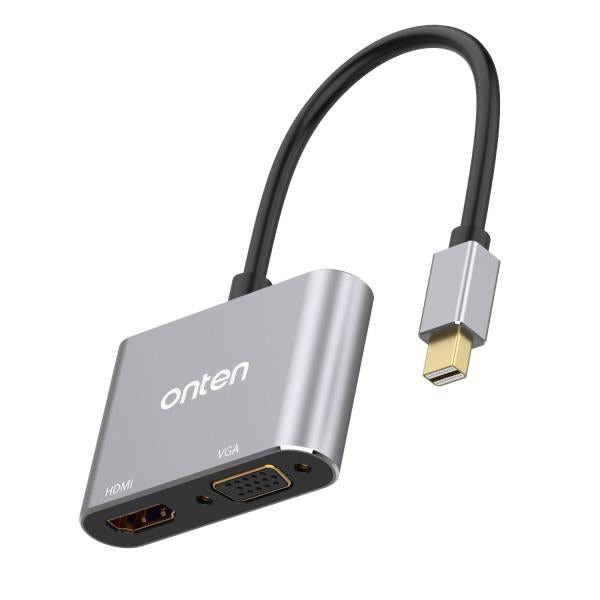 Cable Adaptador Mini Display Port a Hdmi+vga 4K 60HZ OTN-5131B Onten - Gris