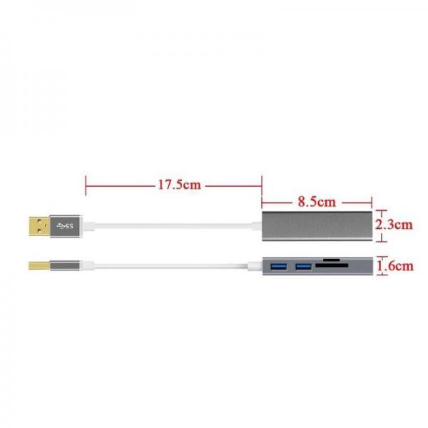 Hub USB Tipo a OTN-5223 Onten - Gris