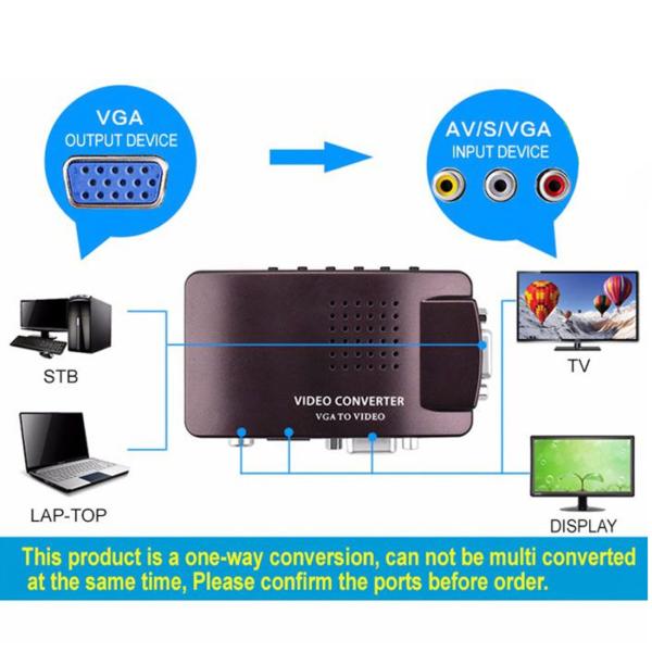 Convertidor VGA a Av Audio Video OTN-5123 Onten