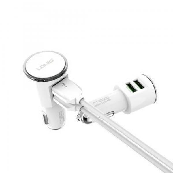 Cargador Carro C309 Ldnio - Micro B Blanco