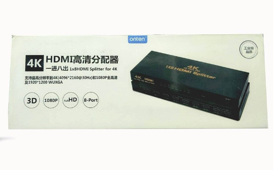 Splitter 1 HDMI Hembra a 8 HDMI Hembra OTN-7598 Onten