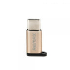 Remax Adaptador OTG USB-C a Micro USB RA-USB1 Dorado