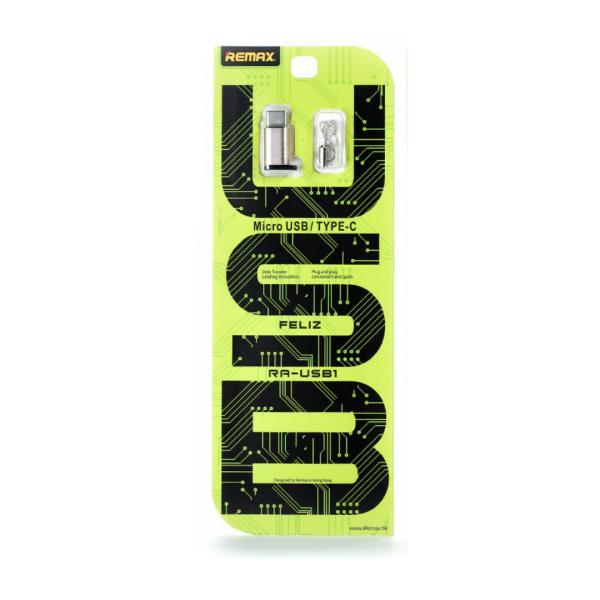 Adaptador OTG USB Tipo C a Micro B RA-USB1 Serie Feliz Remax - Dorado