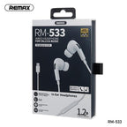 Audifonos Manos Libres RM-533 Remax - Blanco