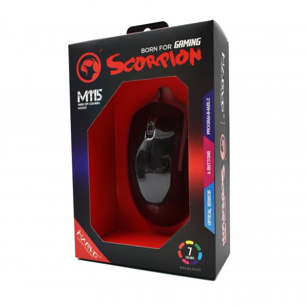 Mouse Alambrico Gamer Scorpion M115 Marvo