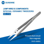 Pinza con Punta de Ceramica SC-11A Sunshine - Recta