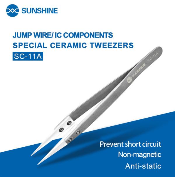 Pinza con Punta de Ceramica SC-11A Sunshine - Recta