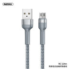 Cable USB Micro B RC-124M Serie Jany Remax - Plateado