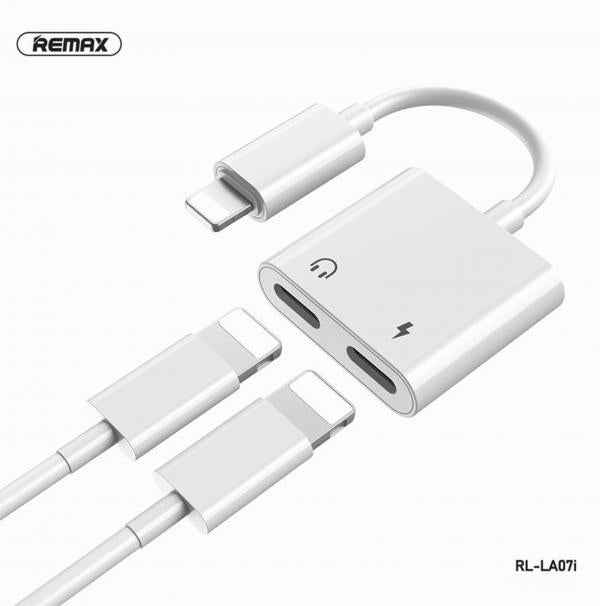Cable 2 USB Ligthing Hembra a 1 Ligthing Macho RL-LA07I Remax - Blanco