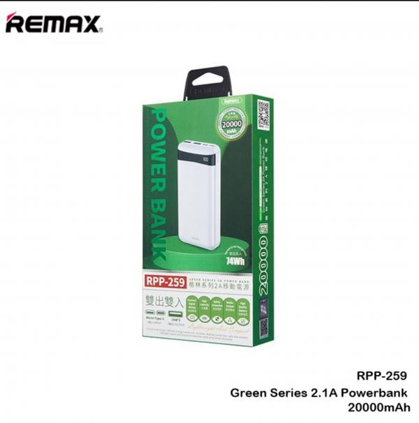 Bateria de emergencia RPP-259 20.000 mAh serie green Remax Imagen principal del producto