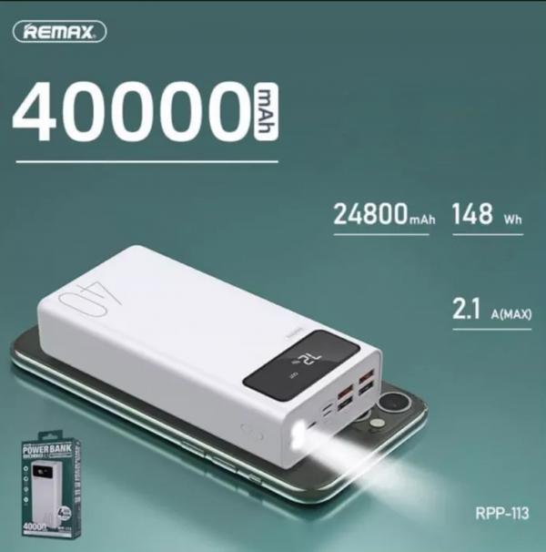 Bateria de Emergencia RPP-113 40.000mha Serie Mengine Remax - Blanca