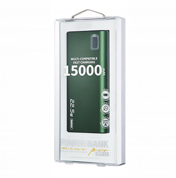 Bateria de Emergencia RPP-17 15.000mha Serie Mini PRO Remax - Verde Imagen principal del producto