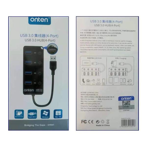 Hub USB Tipo a con Swith OTN-5301 Onten - Negro