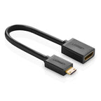 Cable Mini HDMI Macho a HDMI Tipo a Hembra 20137 Ugreen - 22CM Negro