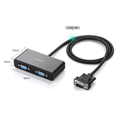 Splitter VGA 1 Macho 2 Hembra 20918 Ugreen - Negro