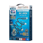 Cable USB Multiplataforma Tipo C Ligthing RC-093T Remax - Azul