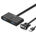 Conmutador VGA 1 Macho 2 Hembra MM126 30711 Ugreen - Negro