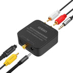 Convertidor Toslink Fibra Optica Coaxial R L Audio 3.5mm OTN-37506 Onten