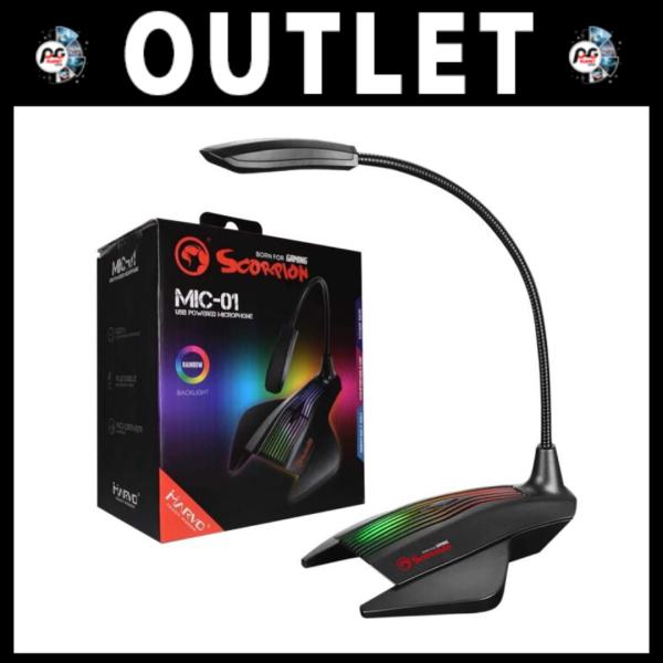 Microfono Linea Scorpion para Pc MIC-01 Outlet - Luz RGB
